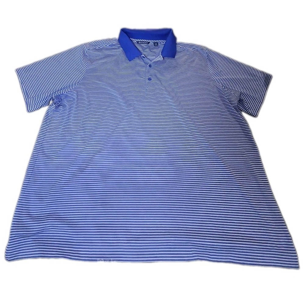 Cutter & Buck Polo Shirt Mens 3X Blue Short Sleeve Golf Performance Active 3XL